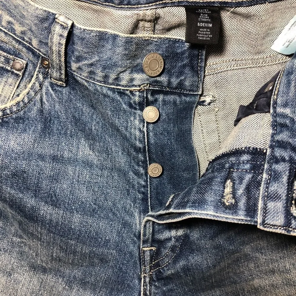 Men’s 32x32 Slim Distressed H&M Jeans